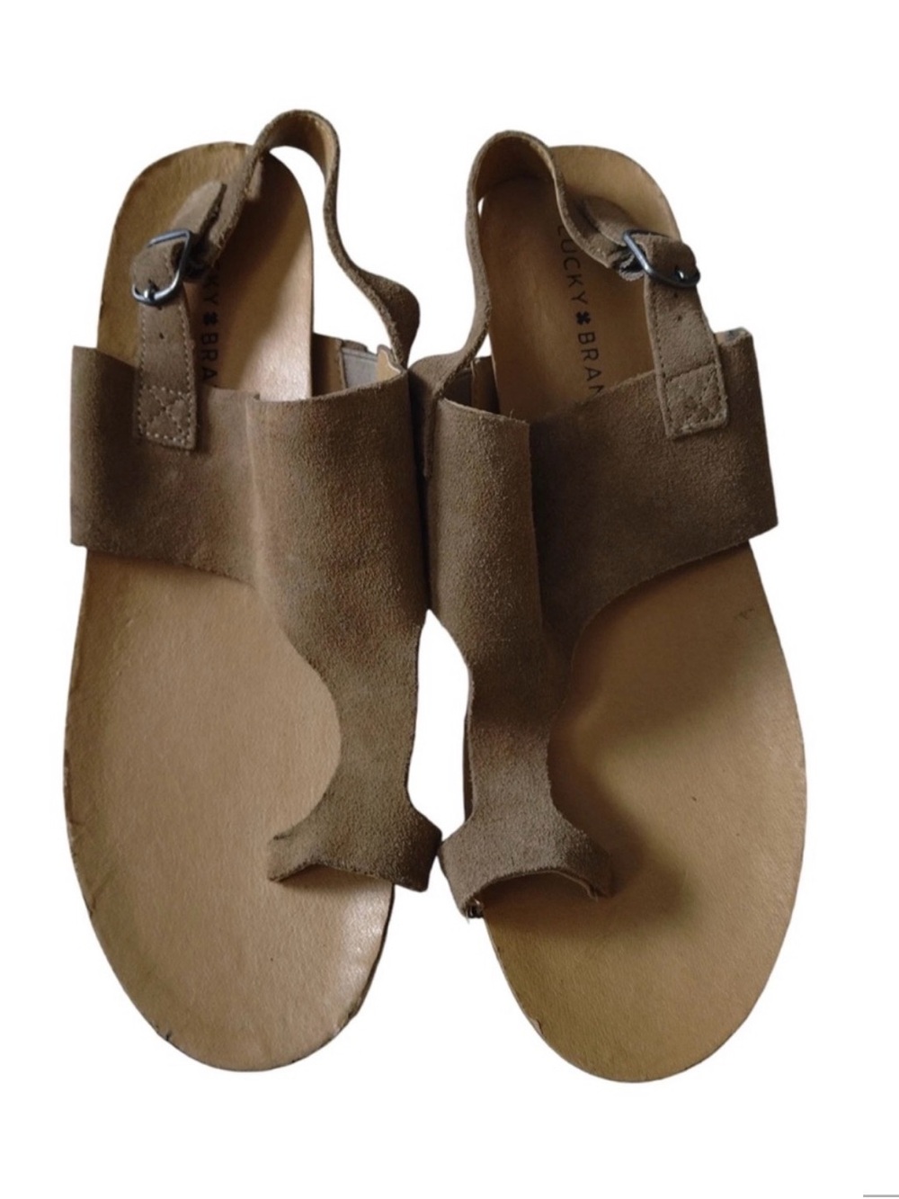 LUCKY BRAND Janessie Suede SANDALS 10